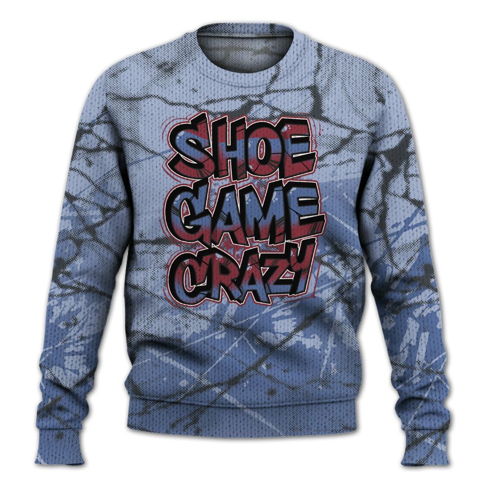 Knitted Sweater To Match Black Metallic 5s - Shoe Game Crazy Graphic