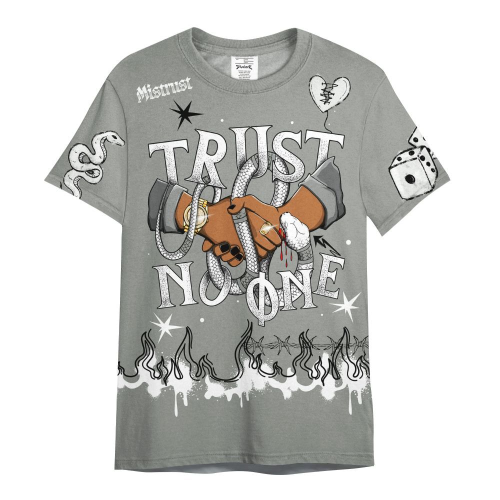 Shirt To Match Paris Olympics 4s - Trust No One Snake-Bite Doodle Crayon All Over Print