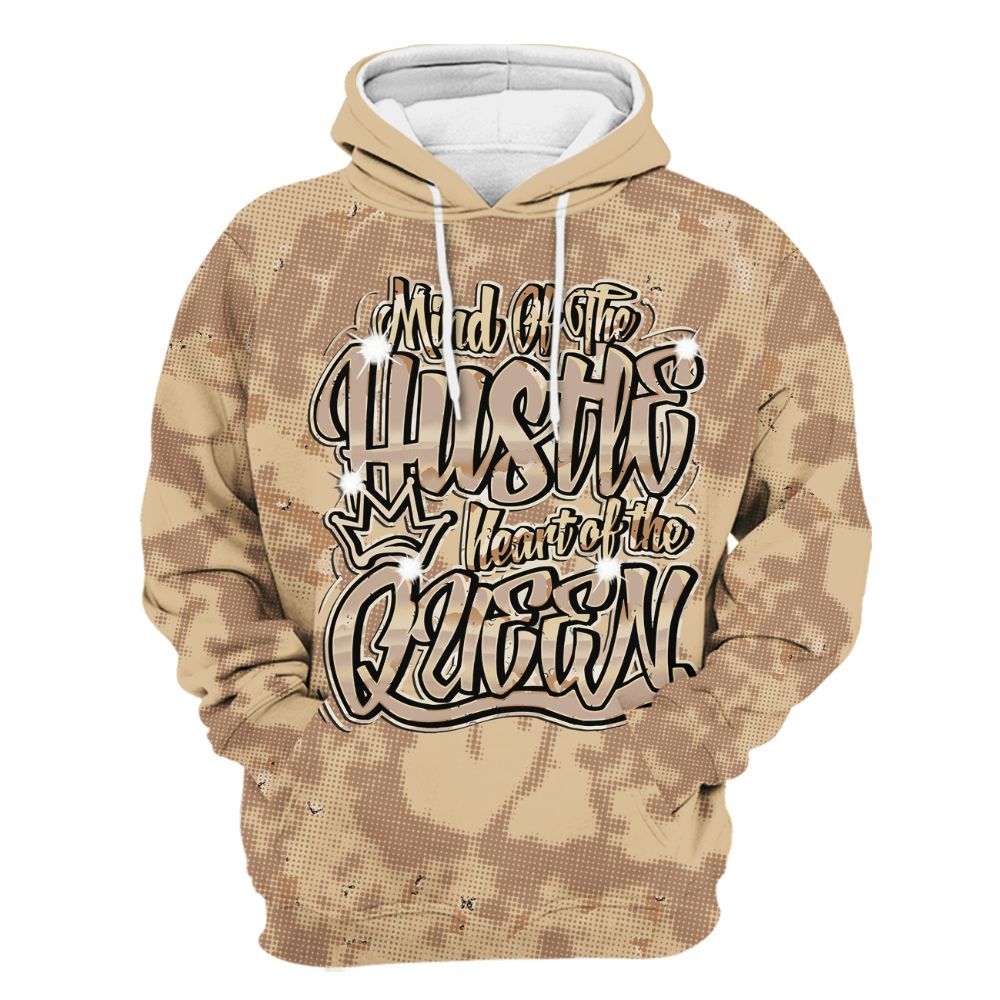 Hoodie To Match Desert Camo 3s - Hustles Heart Queens Street All Over Print