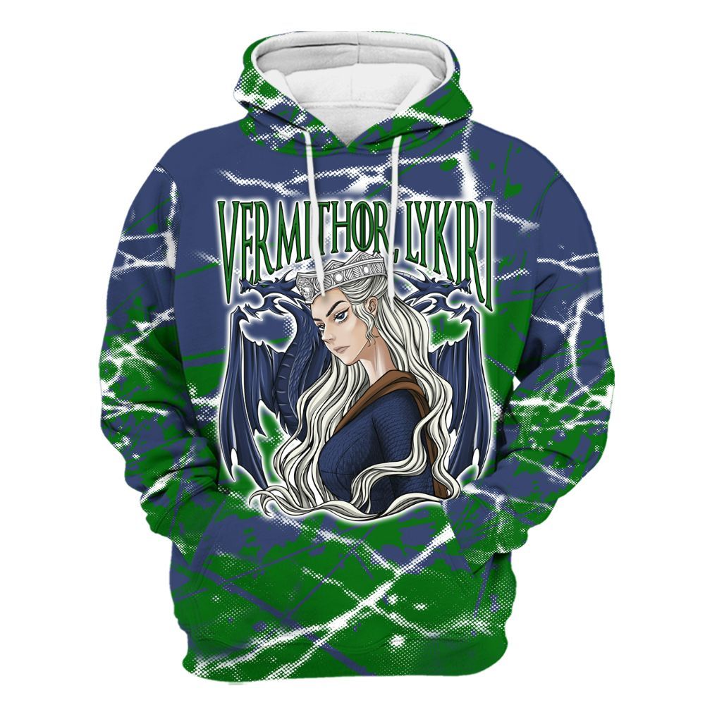 Hoodie To Match Midnight Navy 13s - Dragon's Mom! Profound All Over Print