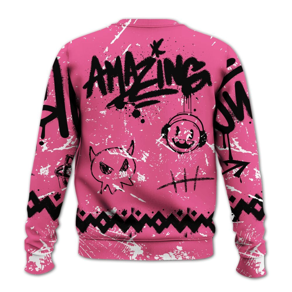 Sweatshirt To Match Air Max SNDR Hyper Pink - Friday Sneaker Crayon All Over Print