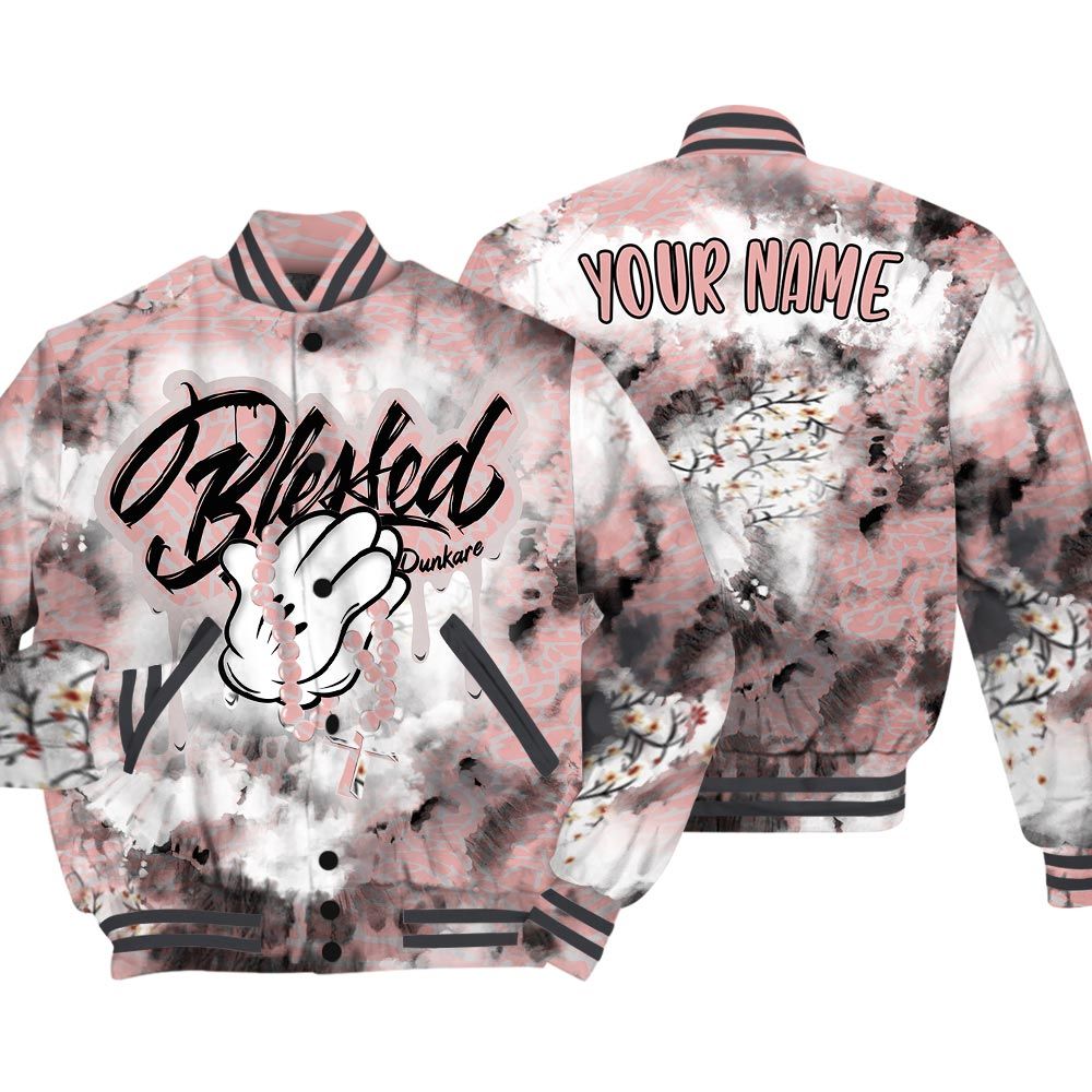 Varsity Jacket To Match Varsity Streetwear God Blessed Drip Tie Dye, Red Stardust 3s T-Shirt, To Sneaker Red Stardust 3s Baseball Varsity Jacket 1704 NCT