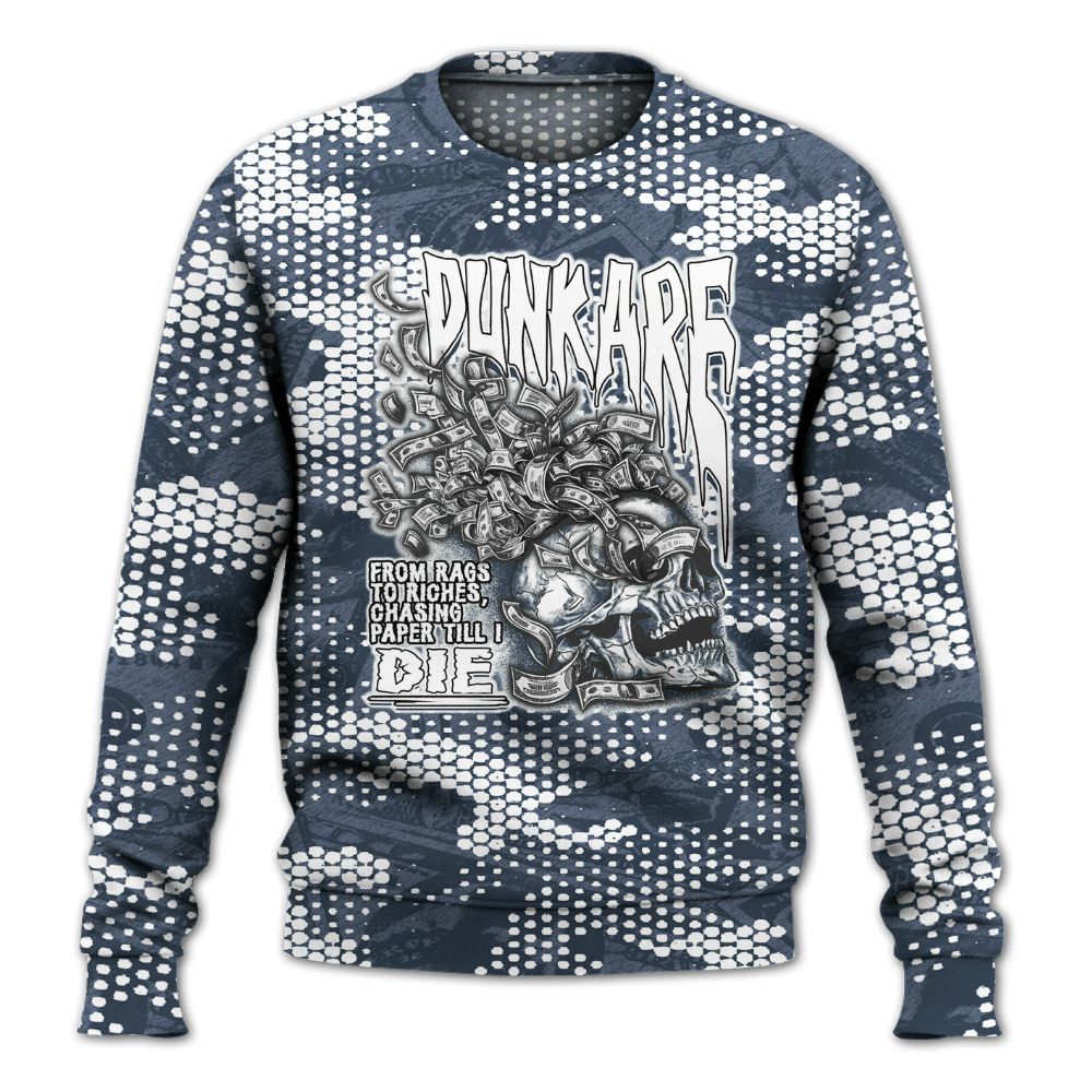 Sweatshirt To Match Low Diffused Blue 11s - From Rags To Riches All Over Print