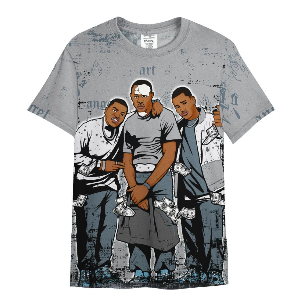 Shirt To Match Retro Light Graphite Wolf Grey 5s - Paid In Full Money All Over Print