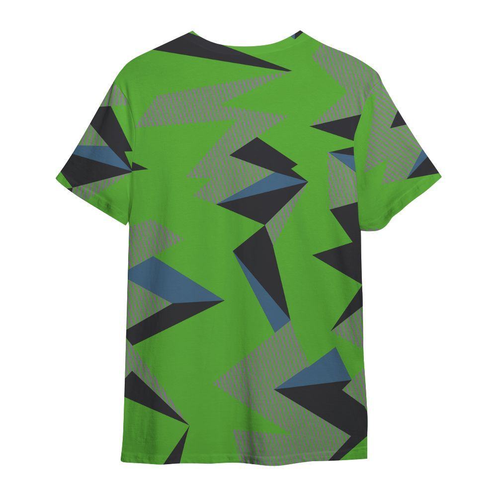 Shirt To Match Retro Green Bean 5s - Geometric Camouflage Pattern All Over Print