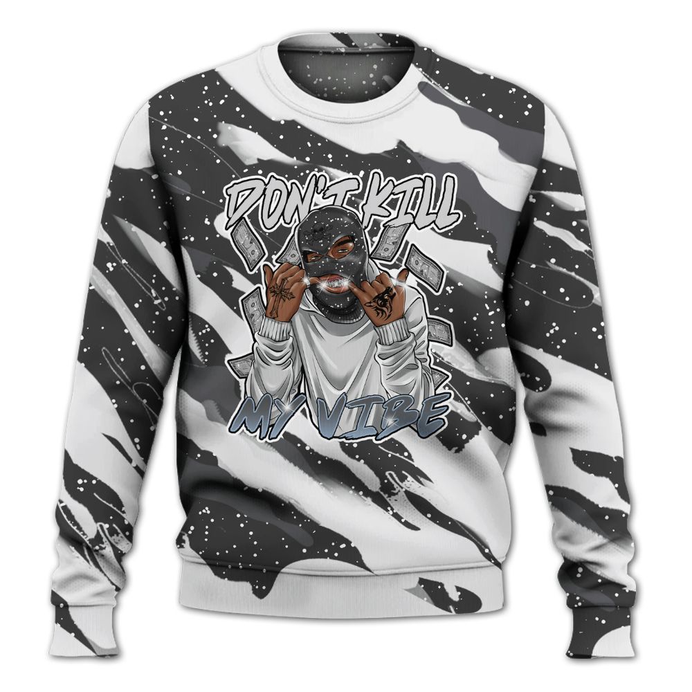 Sweatshirt To Match Reverse Black White 6s - Vibe.Unique Colored All Over Print