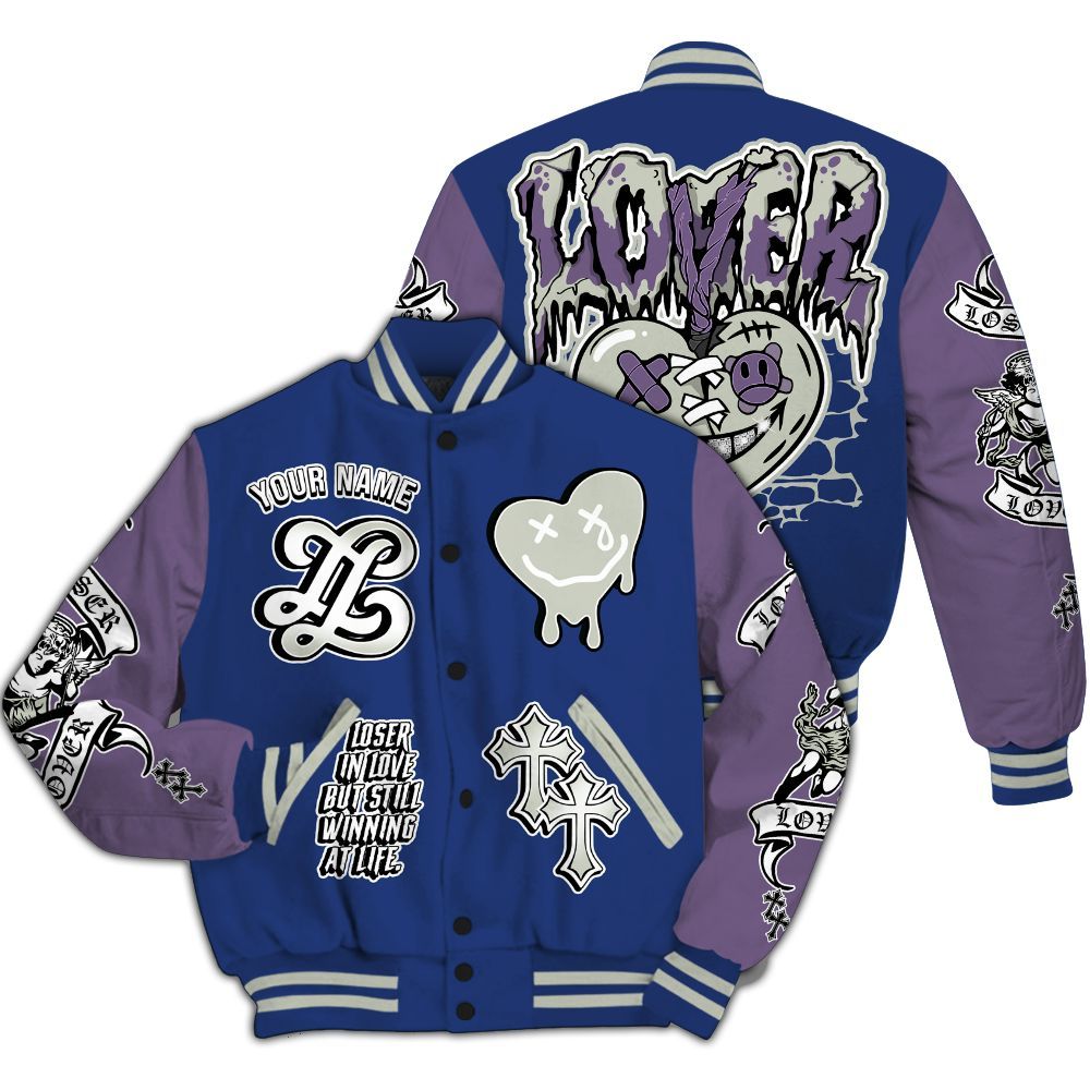 Varsity Jacket To Match Low OG Voodoo Alternate 1s - LOVER LOSER Custom Name All Over Print