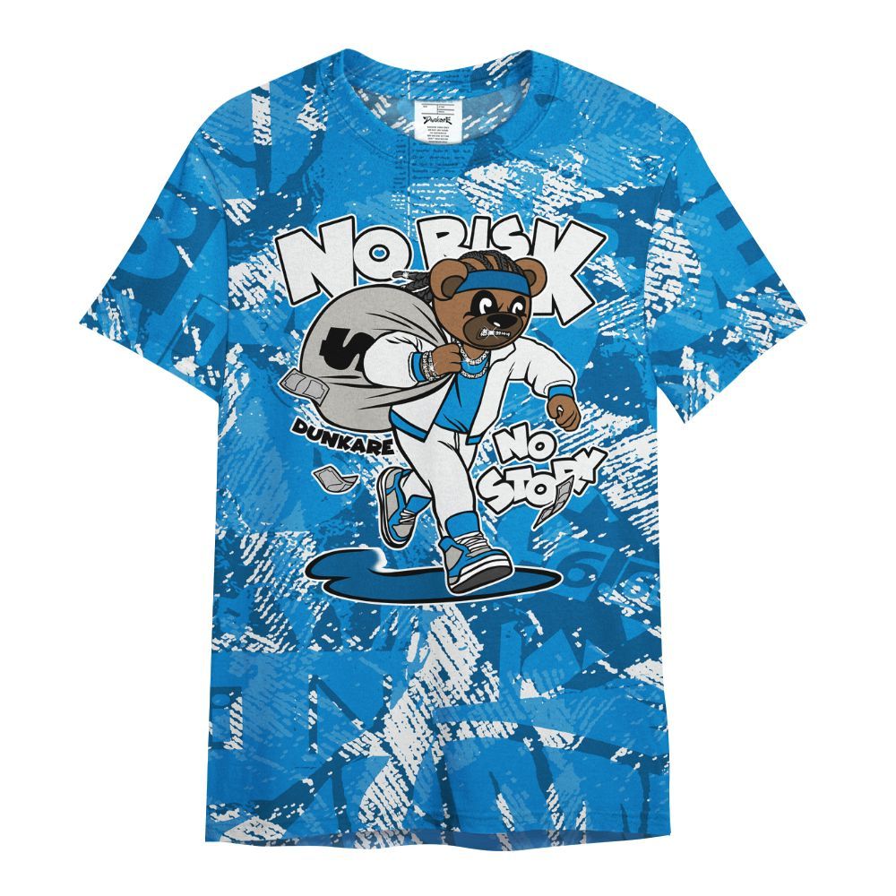 Shirt To Match Industrial Blue 4s - Certain Bear Abstract Graffiti All Over Print