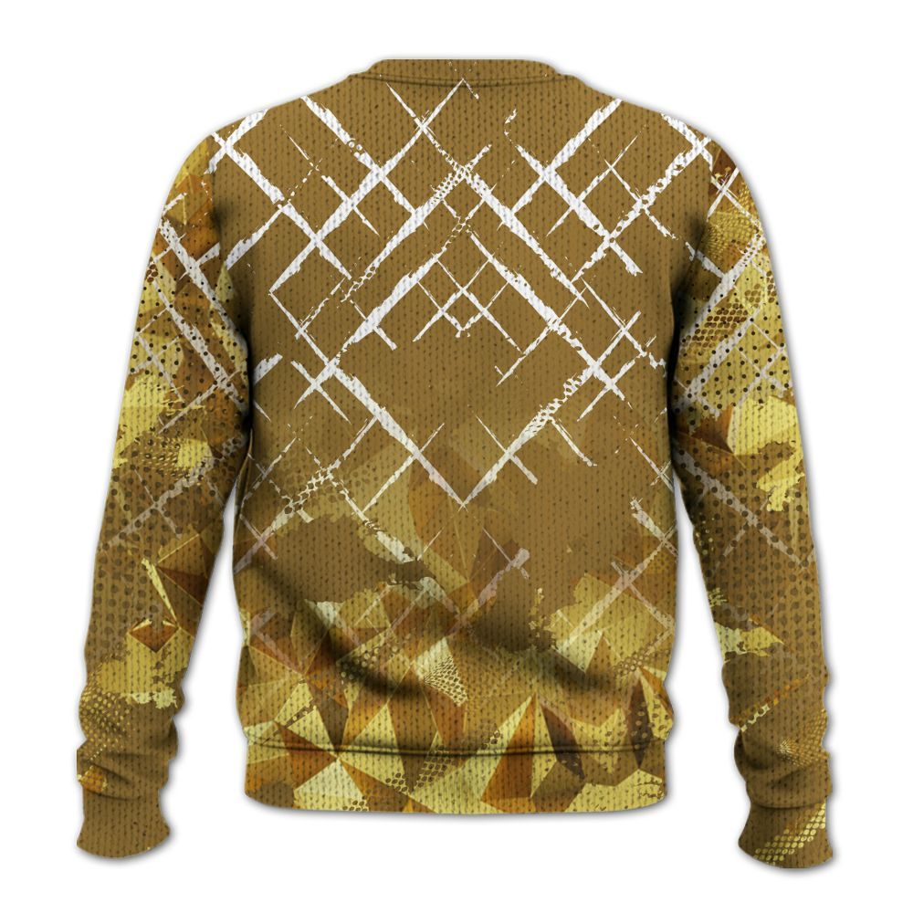 Knitted Sweater To Match NET Gold 4s - Halftone Stand Business Dripping