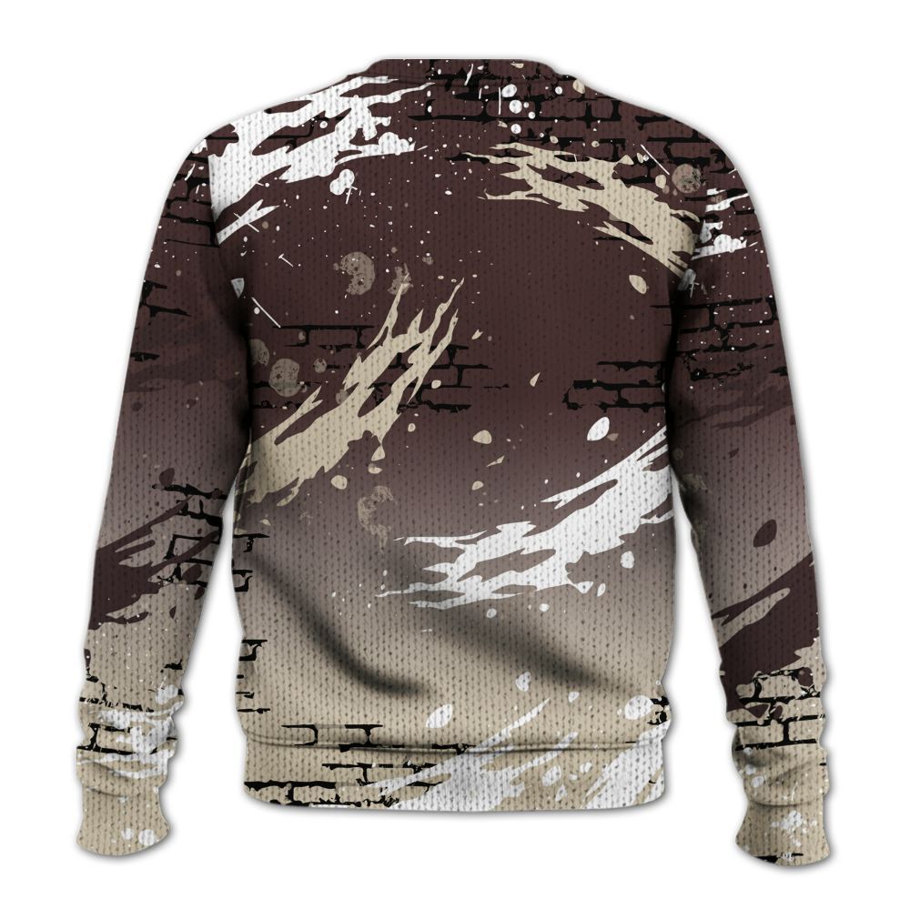 Knitted Sweater To Match Burgundy Crush 3s - Values Of Loyalty Drip