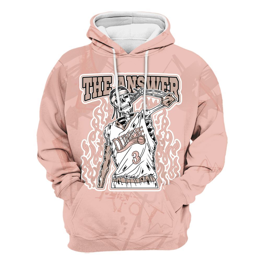 Hoodie To Match Dunk Low Pink Velvet - Allen Answer Skeleton Messyz All Over Print