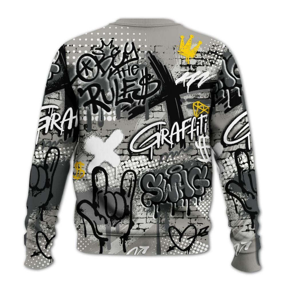 Sweatshirt To Match High Satin Shadow 1s - True It Real Graffiti Streetwear All Over Print