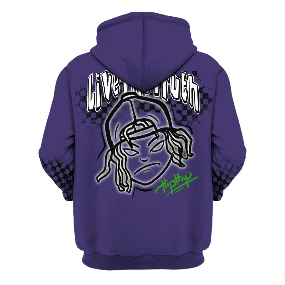 Hoodie To Match Retro Court Purple 13s - Feel Life Street Style All Over Print