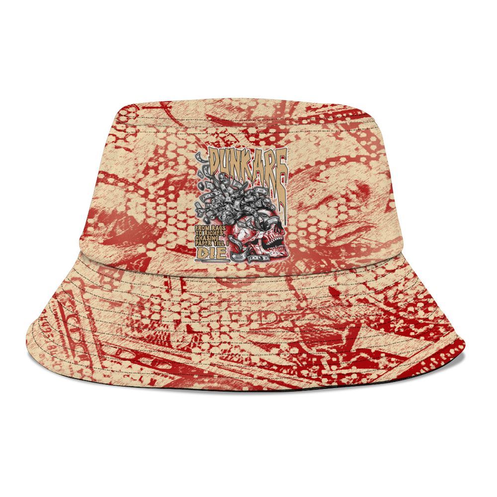 Bucket Hat To Match Dunk Low Strawberry Waffle - From Rags To Riches Graphic