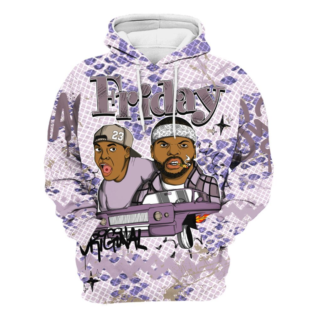 Hoodie To Match Air Force 1 Low Purple Snake - Friday Sneaker Crayon All Over Print