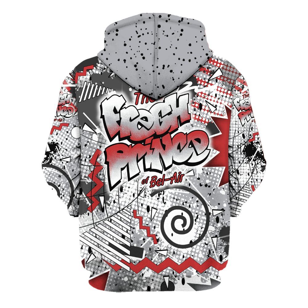 Hoodie To Match White Cement 4s - Fresh Sneaker 90s All Over Print