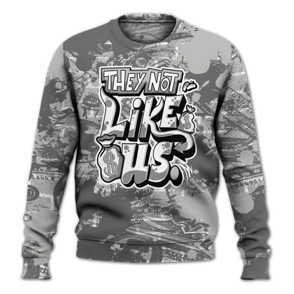 Sweatshirt To Match Retro Wet Cement 4s - Dislike Us Graphic Street Art All Over Print