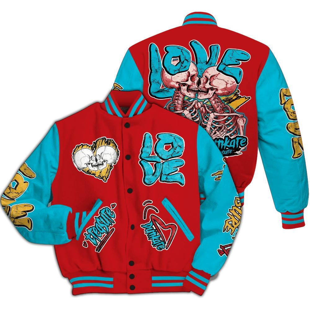 Varsity Jacket To Match Dunk Low Fruity Pebbles - Skull Bear All Over Print