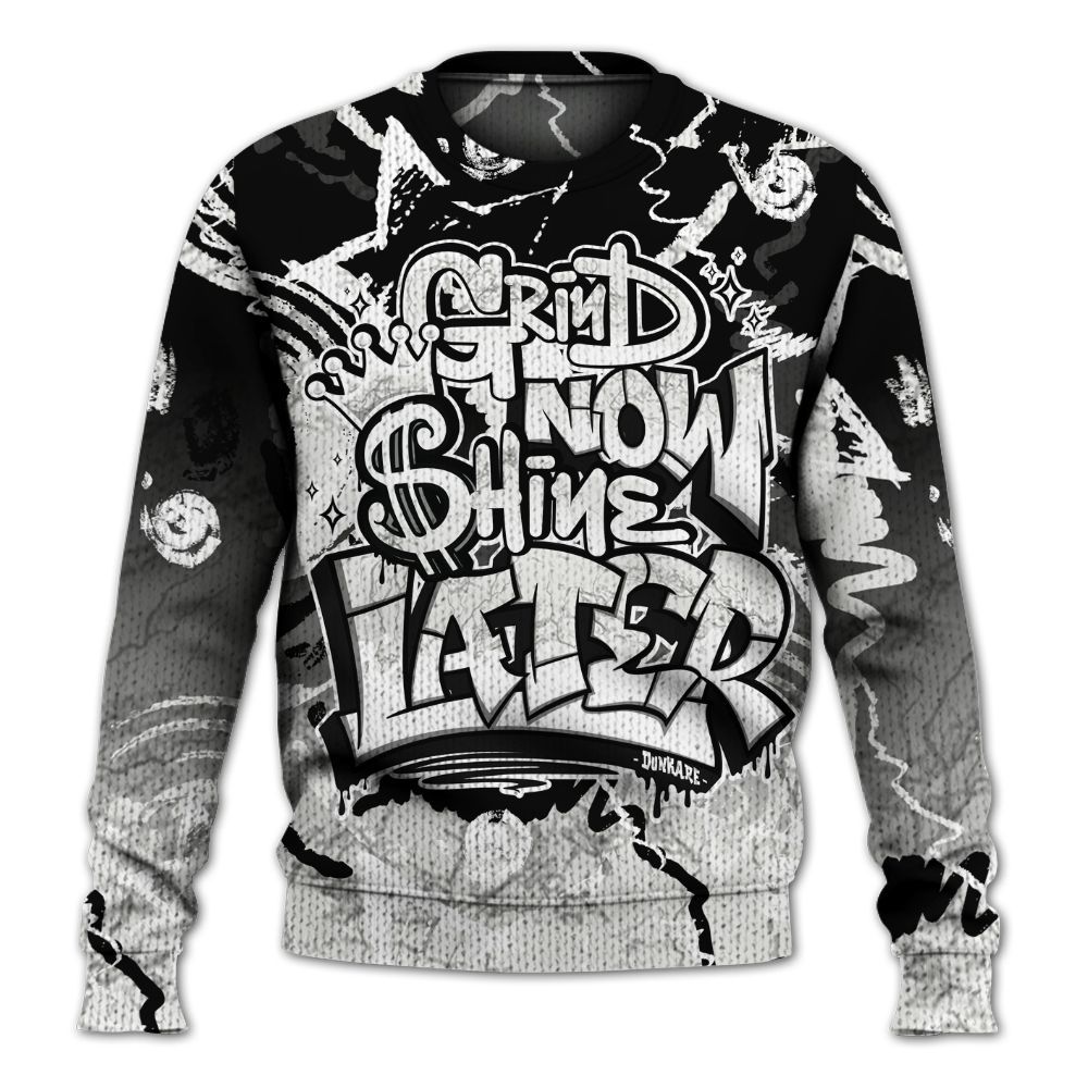 Knitted Sweater To Match Air Foamposite Jin Kazama - Grind Shine Later Drip