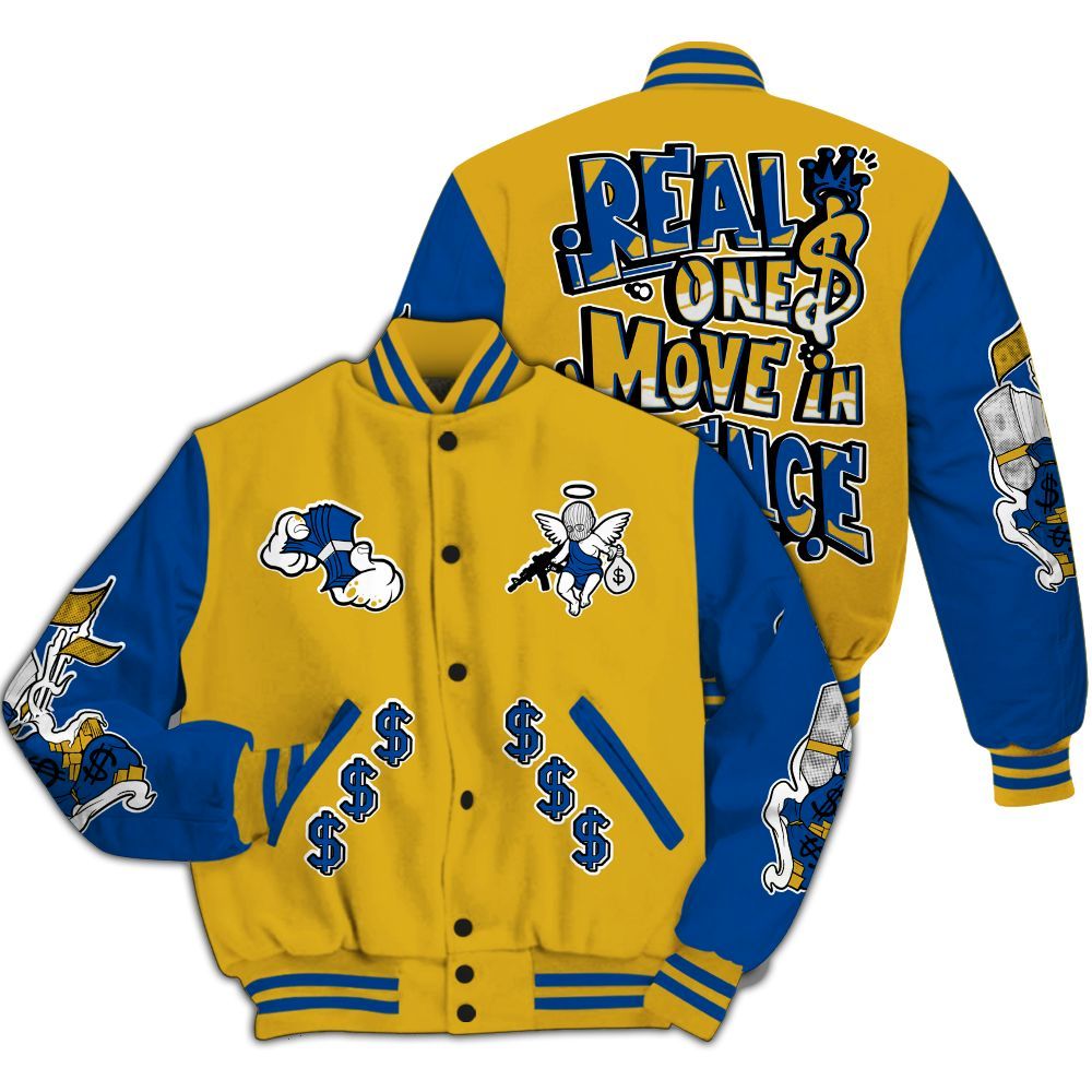 Varsity Jacket To Match High Laney 1s - Ones Move In Silence Graphic All Over Print