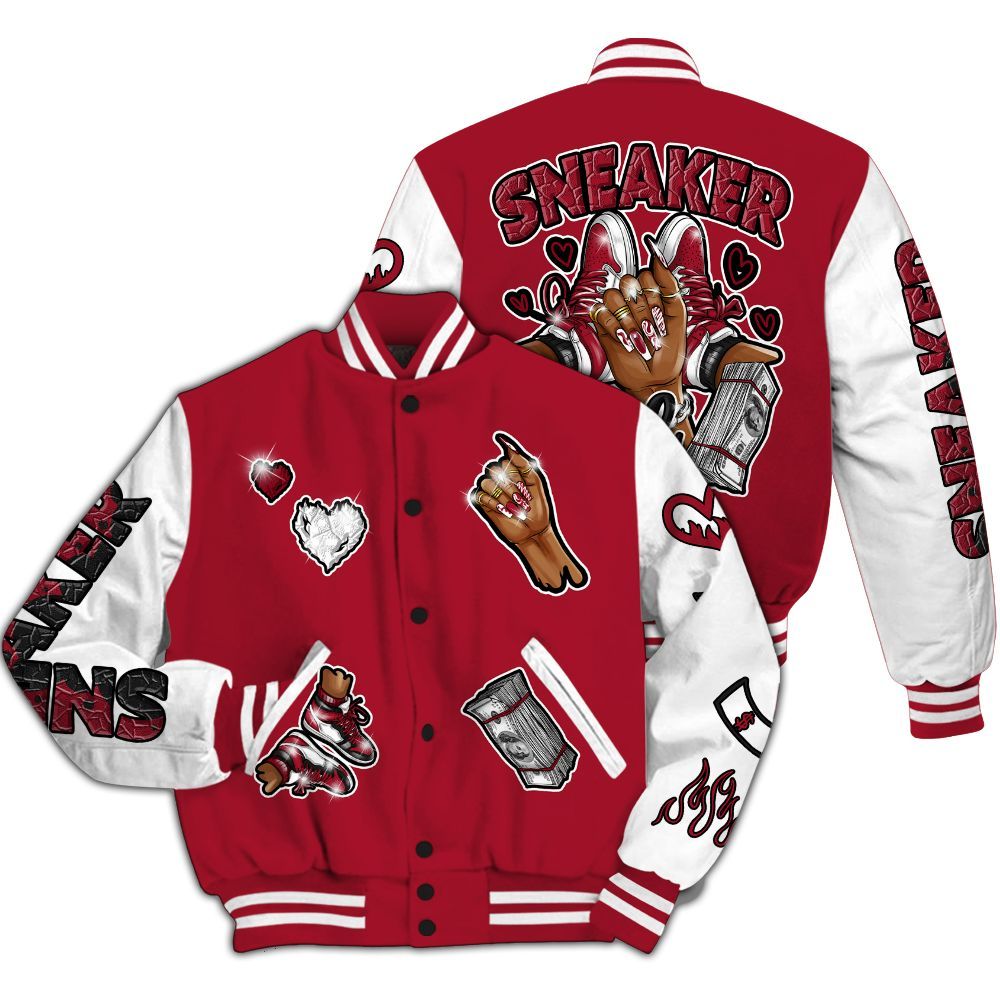 Varsity Jacket To Match High OG Black Toe Reimagined 1s - Sneakerz Girlz All Over Print