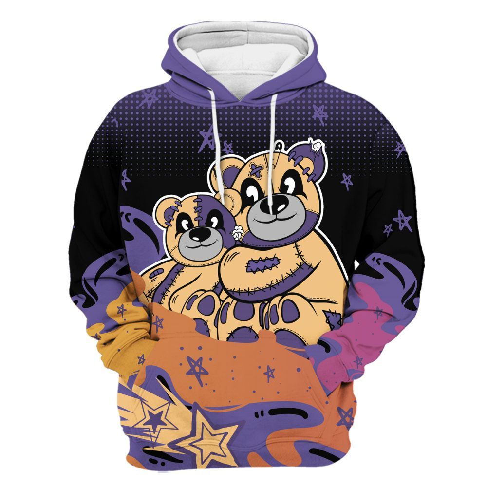 Hoodie To Match Book Sunset 1s - Sincere Fondness Bear Stars All Over Print