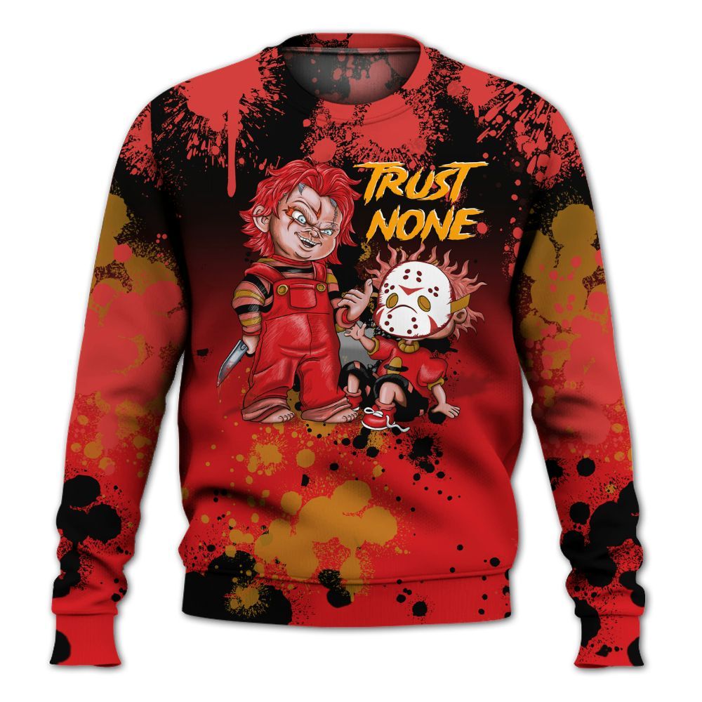 Sweatshirt To Match Scoot Zeros Retro Portland - Trust No One Scary All Over Print