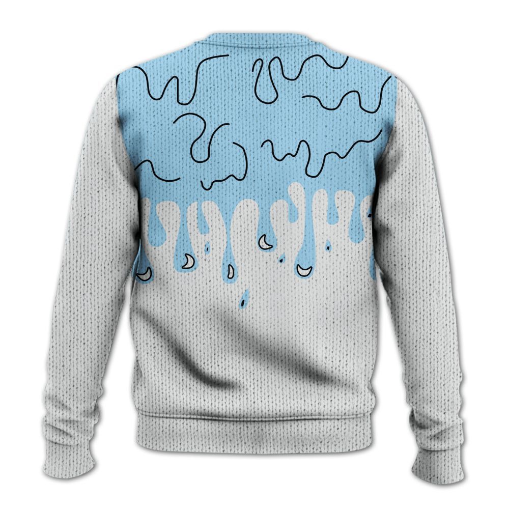 Knitted Sweater To Match Legend Blue 11s - Snake Trust No One Drip