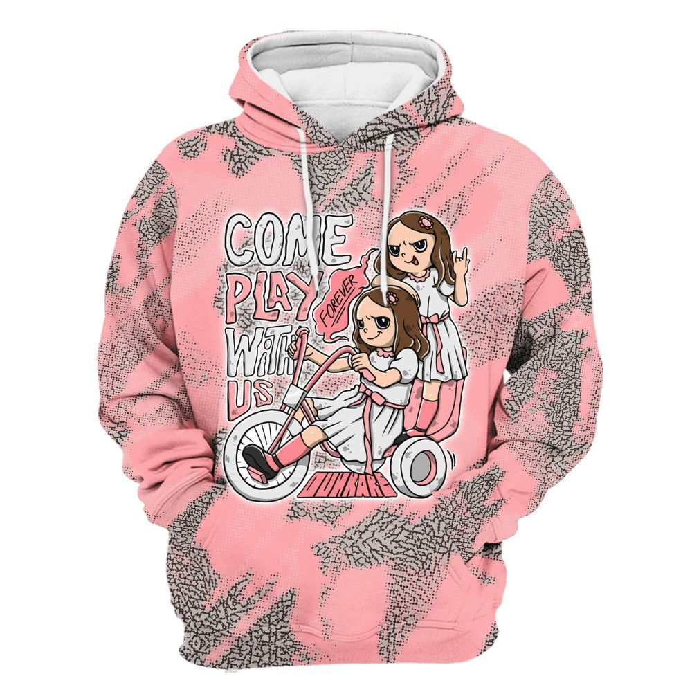 Hoodie To Match Retro Wings 3s - Come Hangout Halloween Abstract Halftone All Over Print