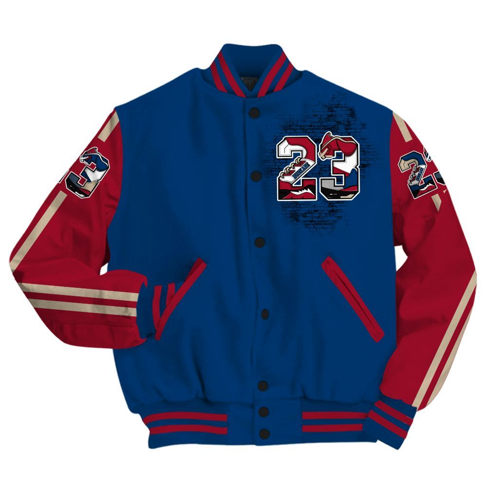 Varsity Jacket To Match Rare Air 4s - Custom Name Number 23 5s All Over Print