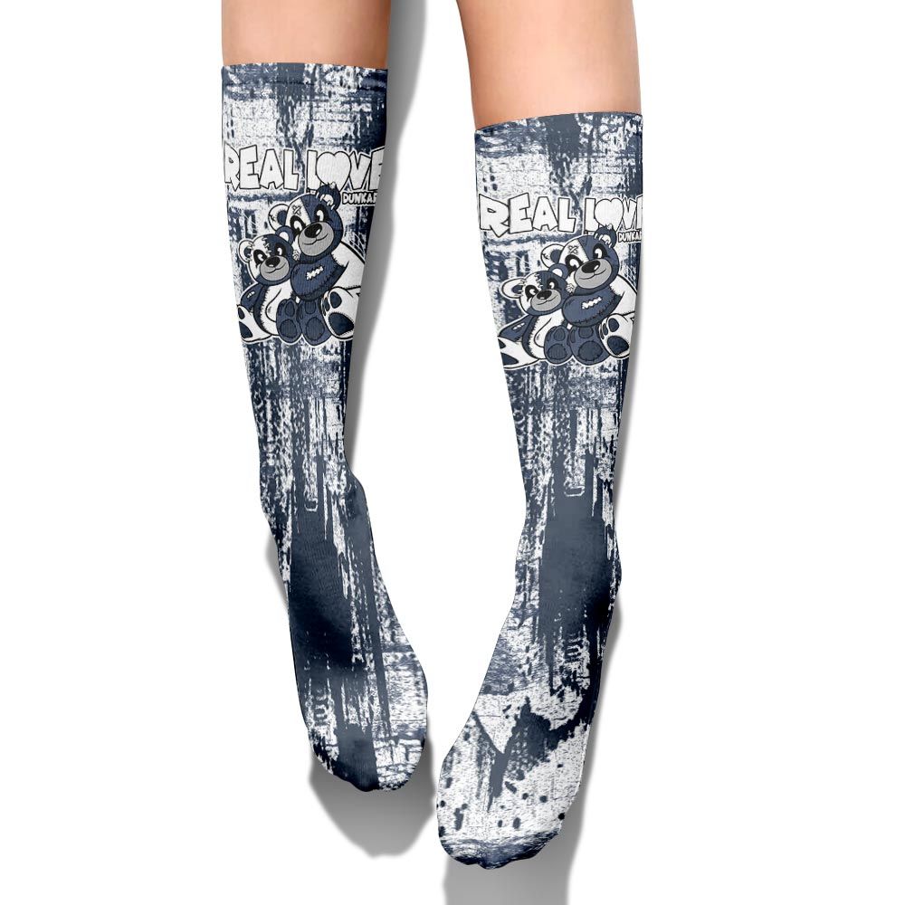 Sock To Match Low Diffused Blue 11s - Sincere Fondness Bear Graphic Unisex