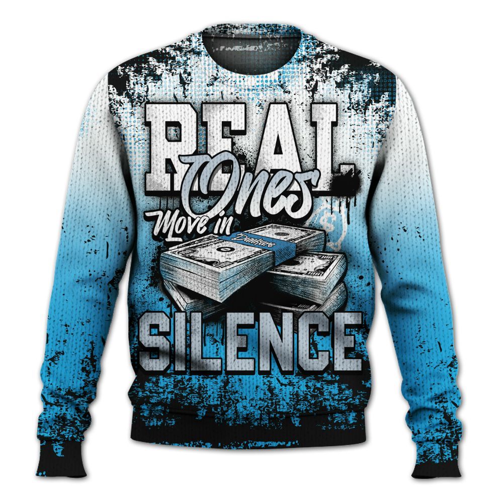 Sweater To Match University Blue Low 2026 11s - Move In Silence Money Street Retro Graphic