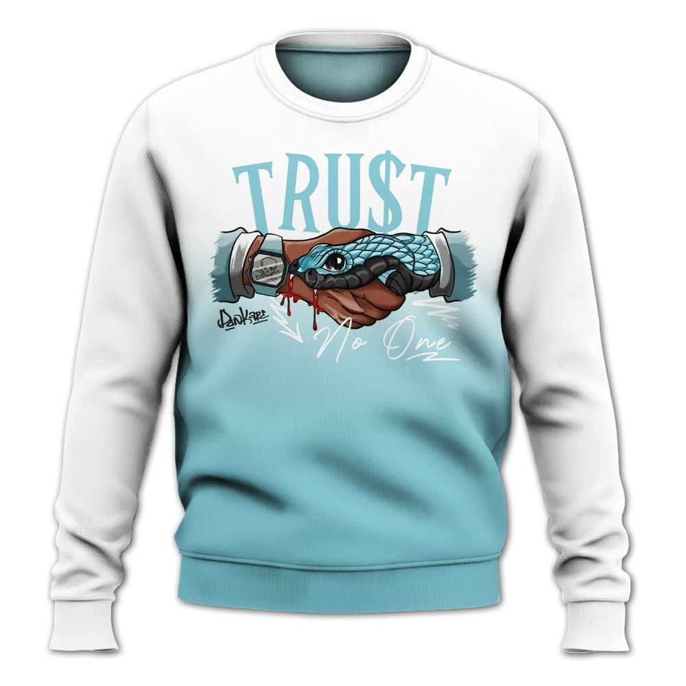 Sweatshirt To Match Low Legend Blue 11s - Snake Trust No One Drip All Over Print