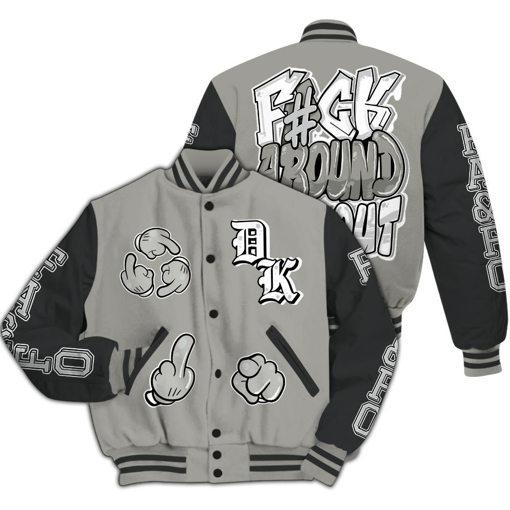 Varsity Jacket To Match High Satin Shadow 1s - F Around Find Out Graphic All Over Print