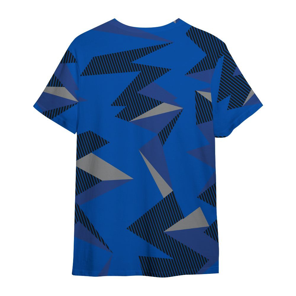 Shirt To Match Racer Blue 5s - Geometric Camouflage Pattern All Over Print