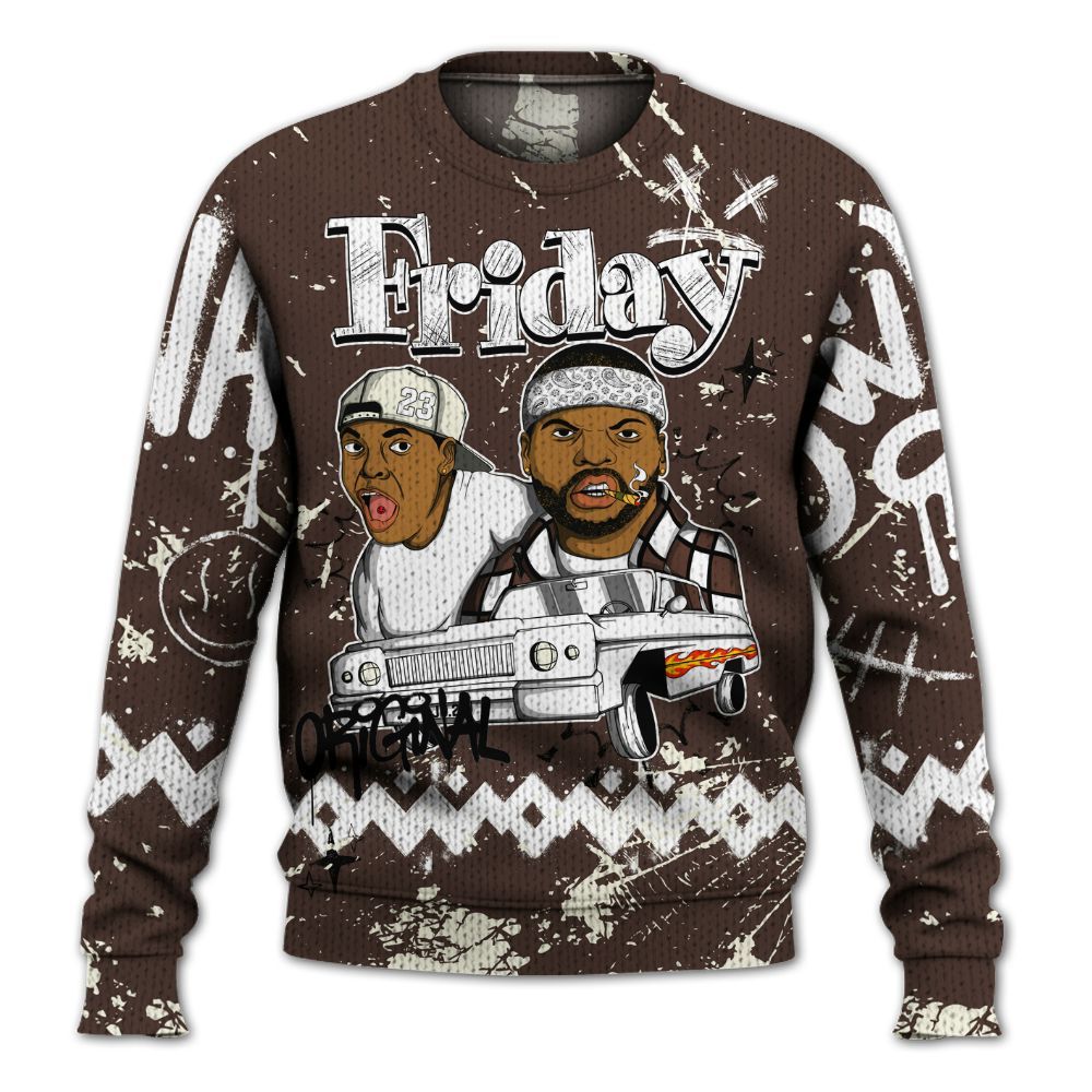 Knitted Sweater To Match SoleFly Cafecito 12s - Friday Sneaker Crayon