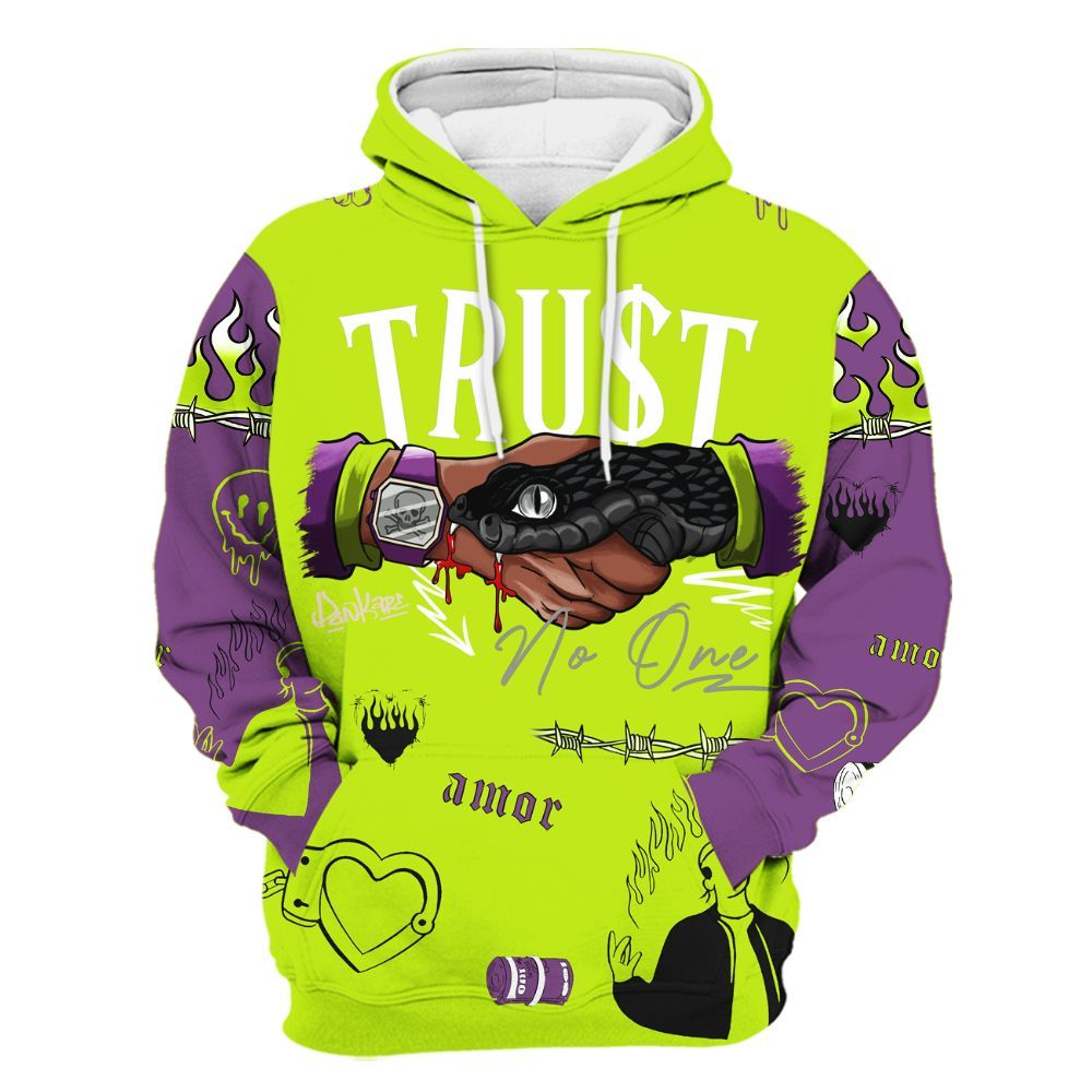 Hoodie To Match GS Black Barely Volt 11s - Snake Trust No One All Over Print