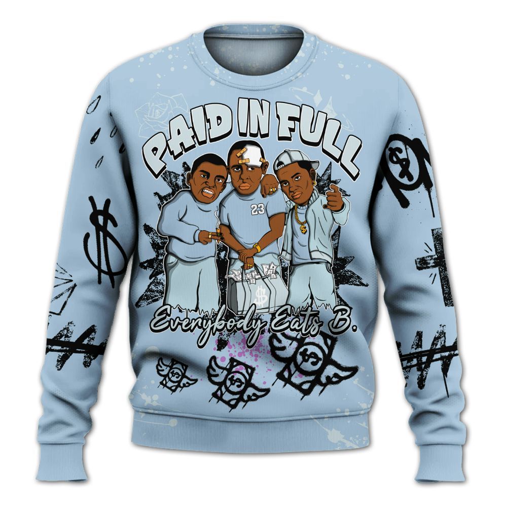 Sweatshirt To Match Forget Me Not 4s - Everybody Paid In Full Crayon All Over Print