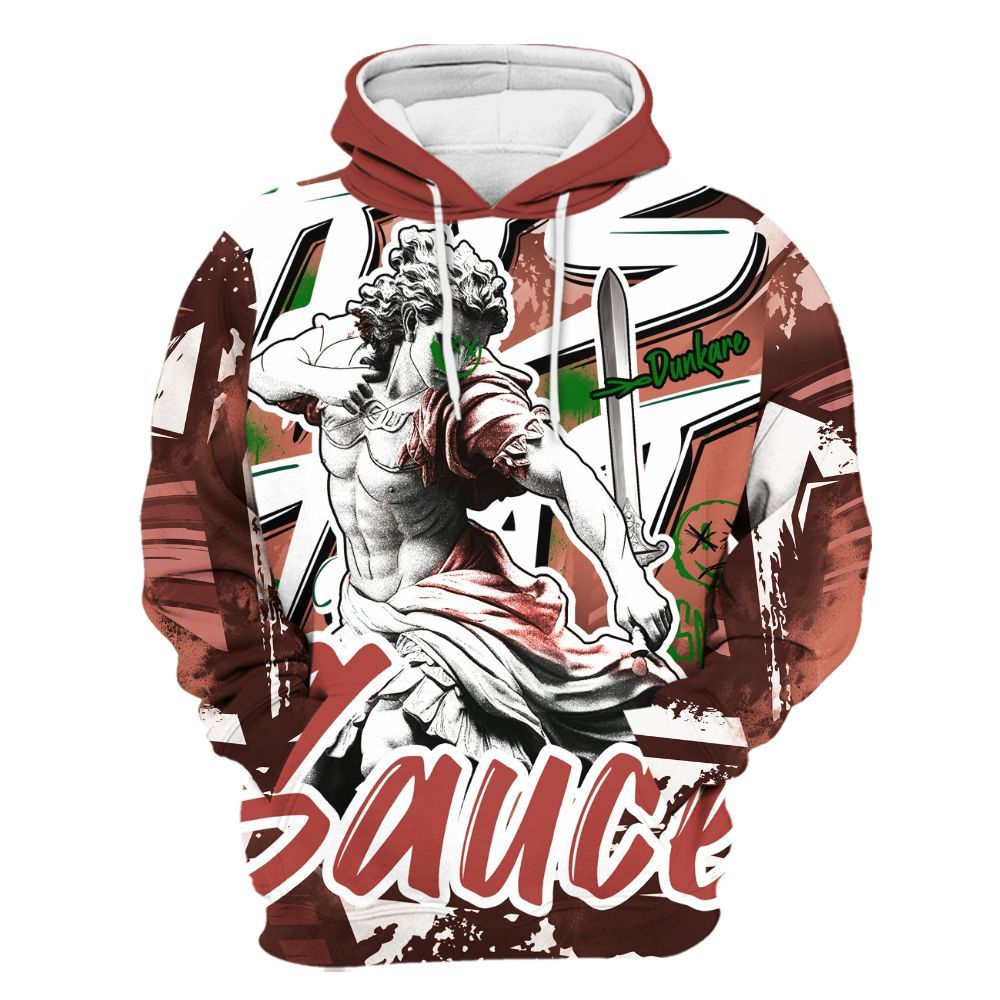 Hoodie To Match Dune Red 13s - This That Sauce Retro All Over Print