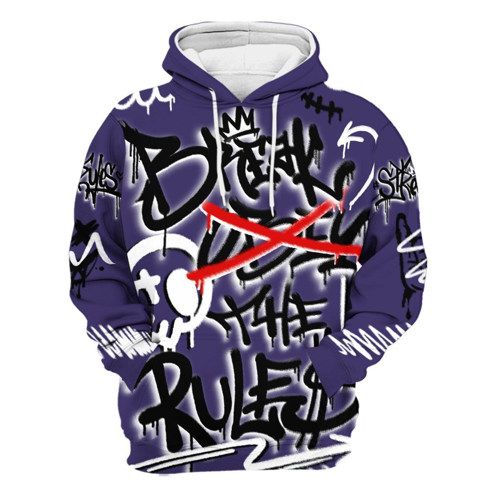 Hoodie To Match Retro Court Purple 13s - Break Rules Streetwear All Over Print