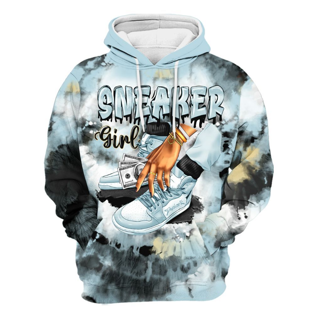 Hoodie To Match Low Year Of The Snake 11s - SNEAKER Girl Money Drip Tie Dye All Over Print