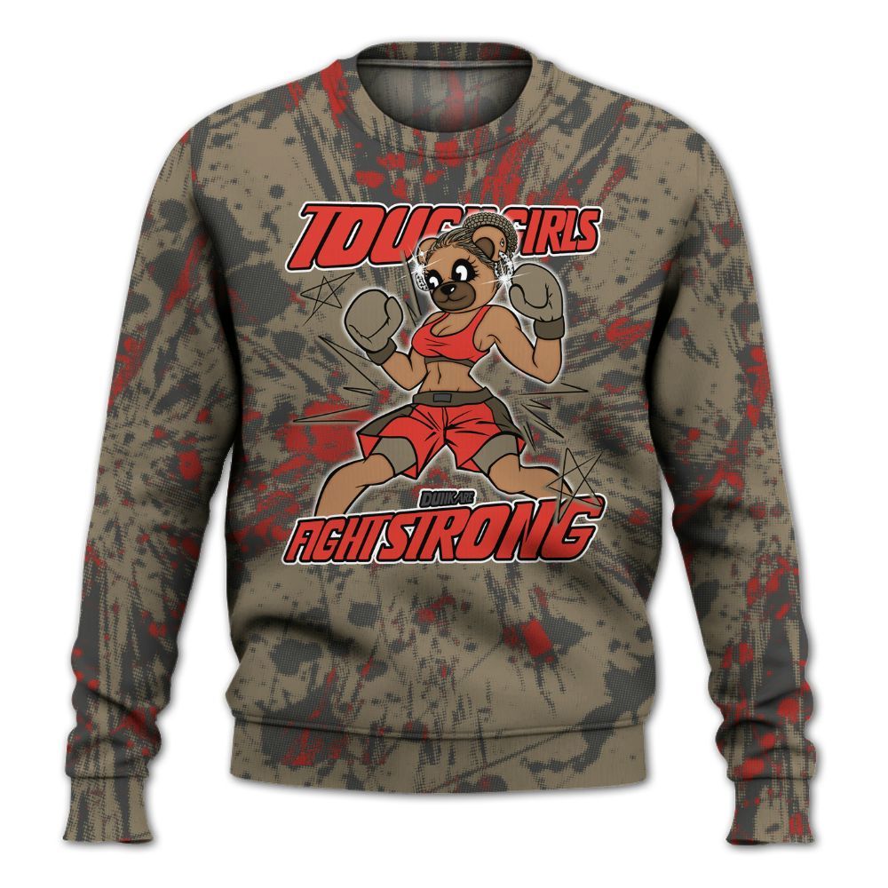 Sweatshirt To Match Olive 9s - Gritty Girls Bear Luxury All Over Print