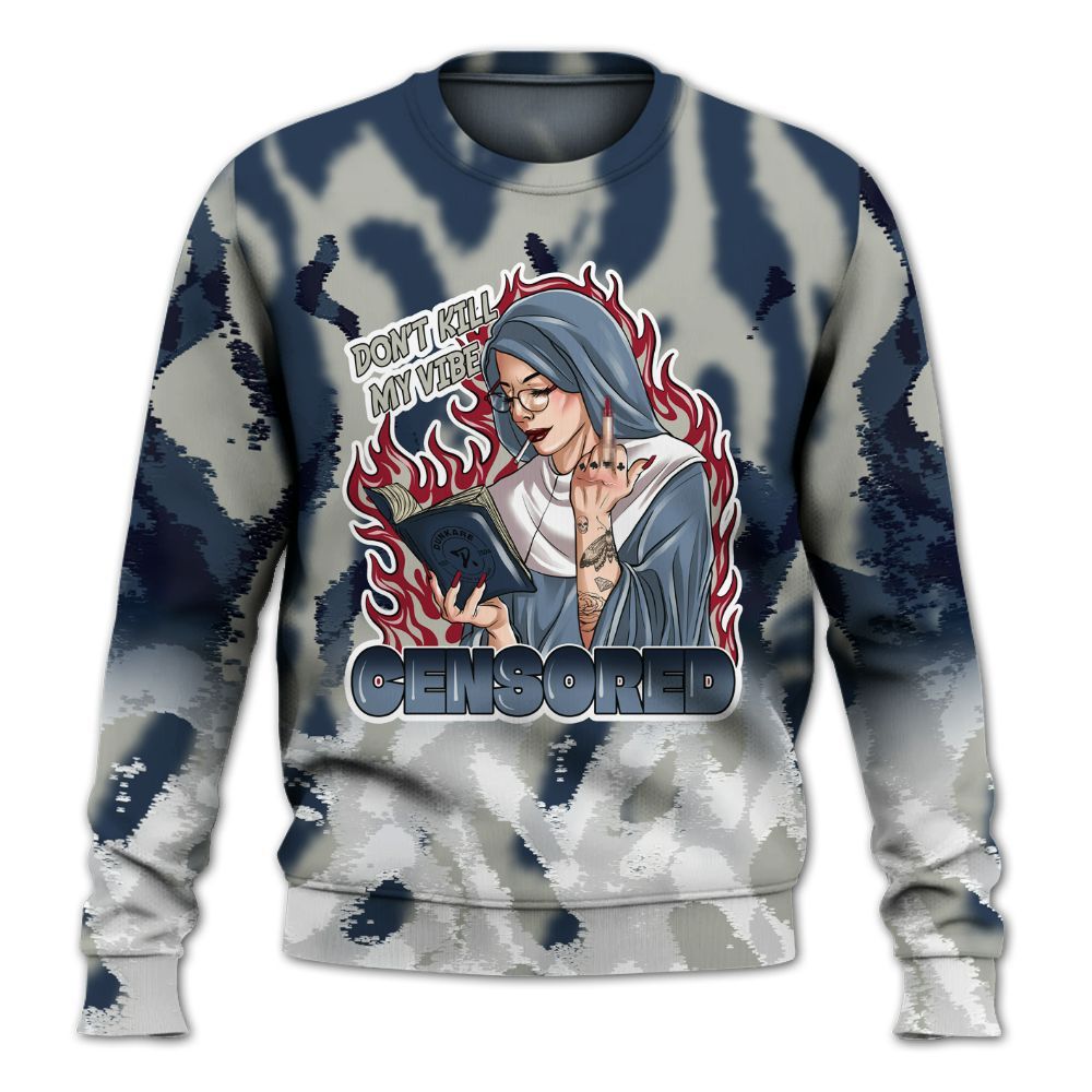 Sweatshirt To Match Navy Blue 2024 6s - Censoredz Burn All Over Print