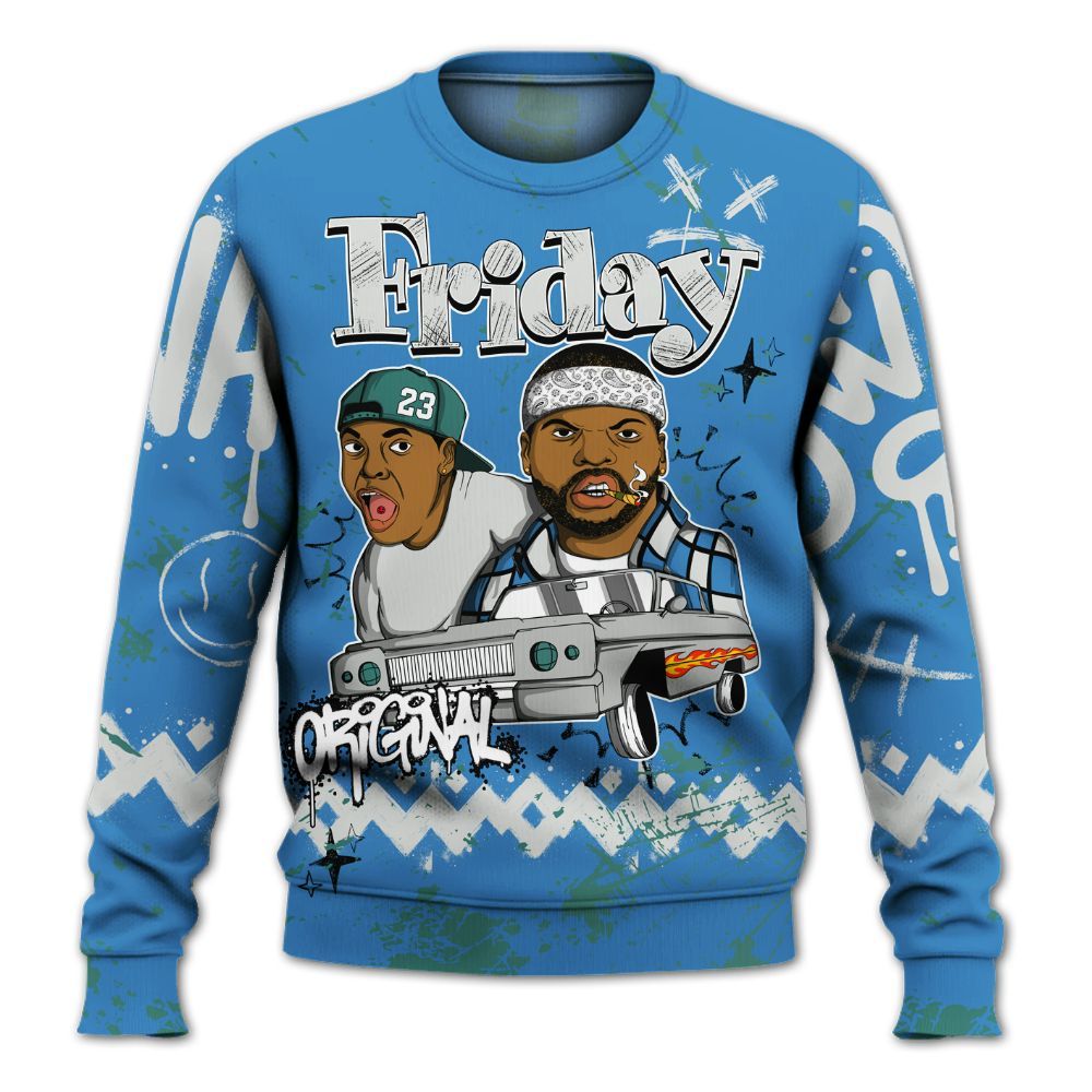 Sweatshirt To Match Low Carolina 17s - Friday Sneaker Crayon All Over Print
