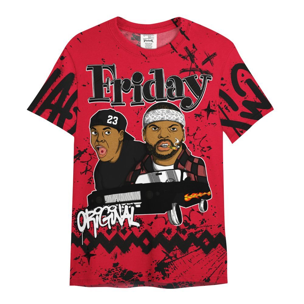 Shirt To Match Air Max Sunder Gore Tex Fire Red - Friday Sneaker Crayon All Over Print