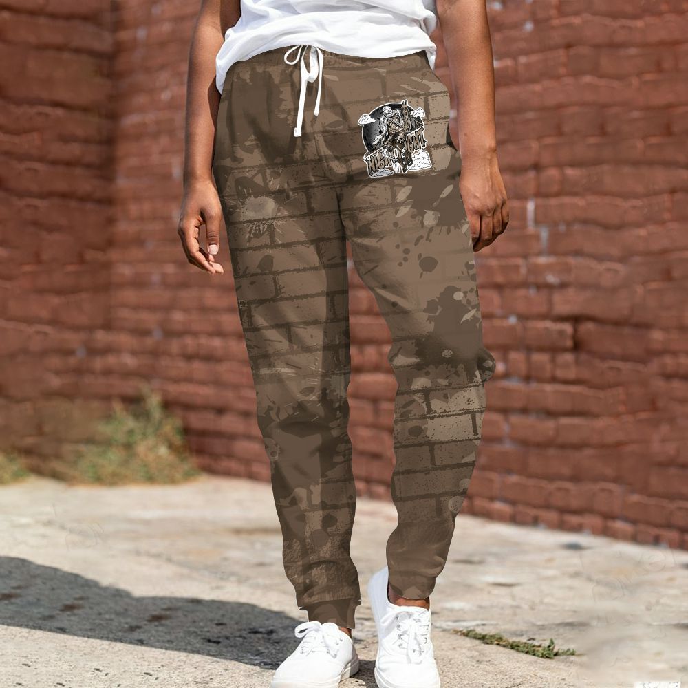 Sweatpant To Match Dark Mocha Jack - Seeya Skeleton Brick All Over Print