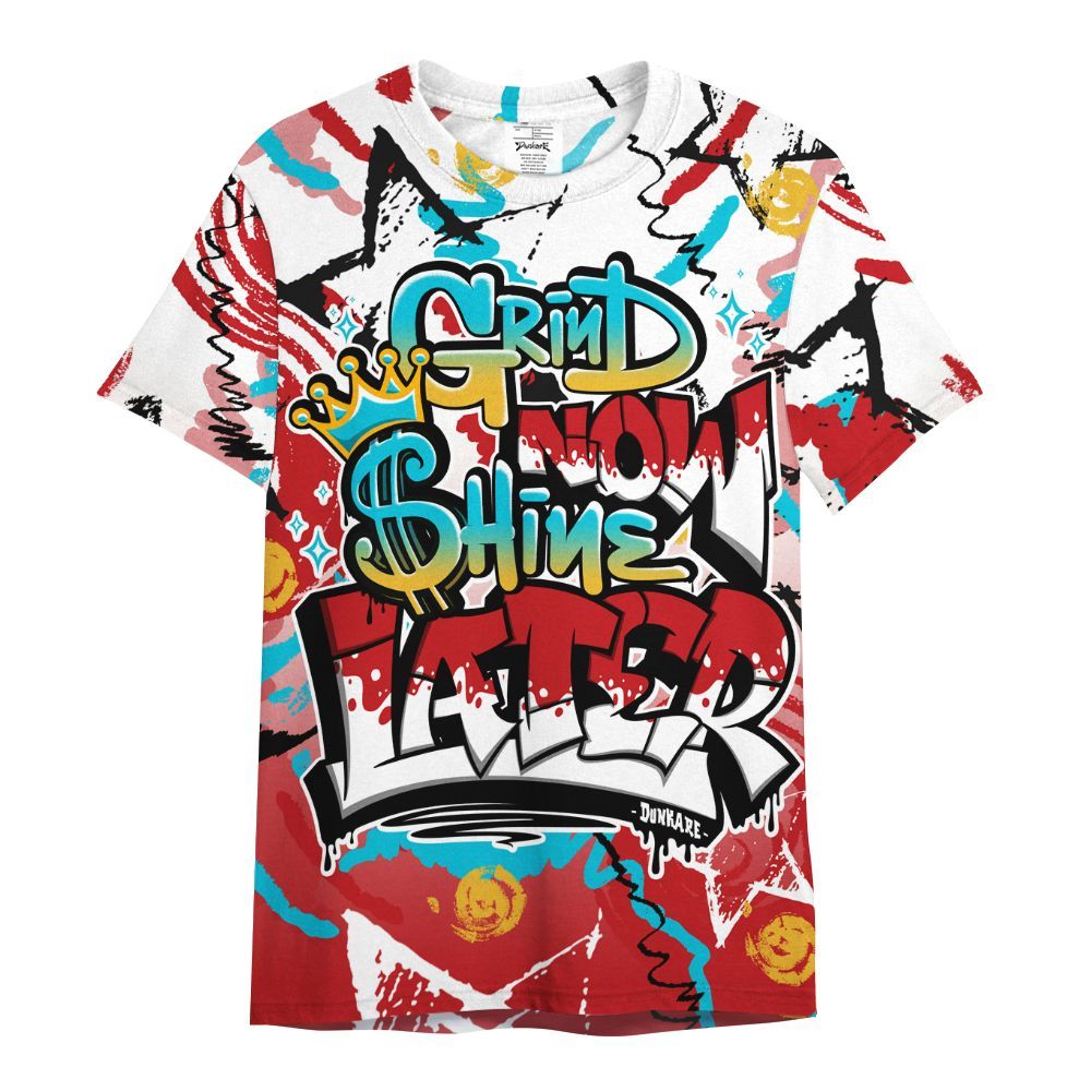 Shirt To Match Dunk Low Fruity Pebbles - Grind Shine Later Drip All Over Print