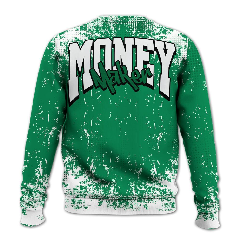 Sweatshirt To Match Mid Lucky Green 1s - Move In Silence Money Street Retro All Over Print