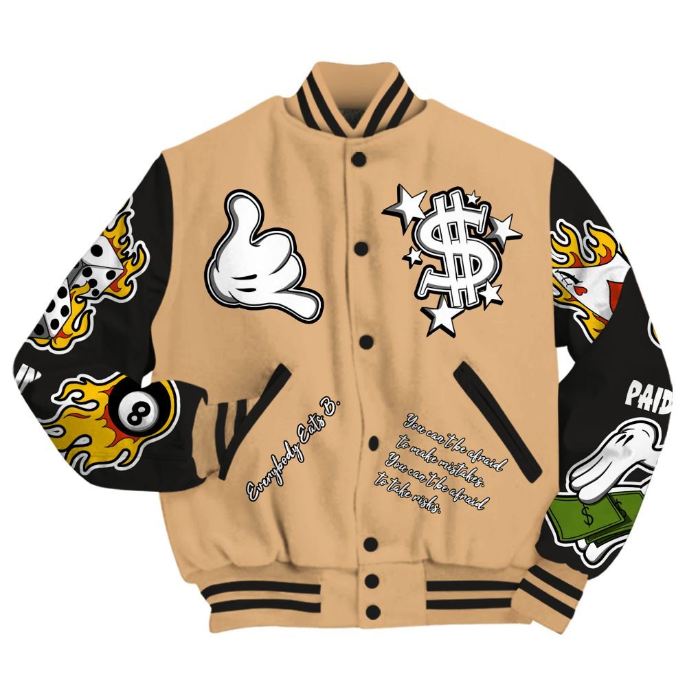 Varsity Jacket To Match SE Afrobeats 7s - Everybody Paid In Full Graphic All Over Print