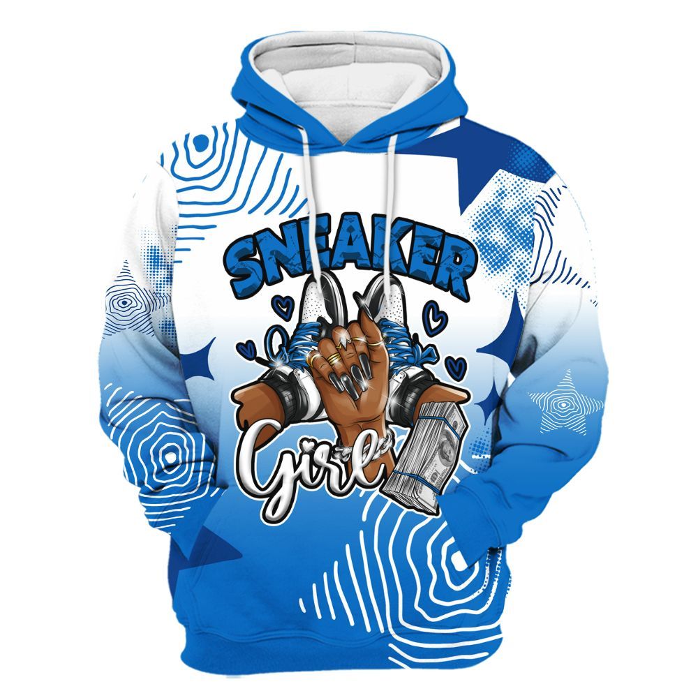 Hoodie To Match Blueberry 12s - Sneakerz Girlz Unique Starz All Over Print